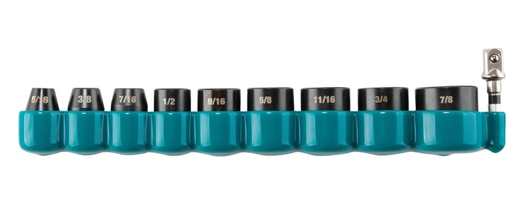 Makita 10 Pc. 3/8" Drive 6-Point SAE Impact Socket Set