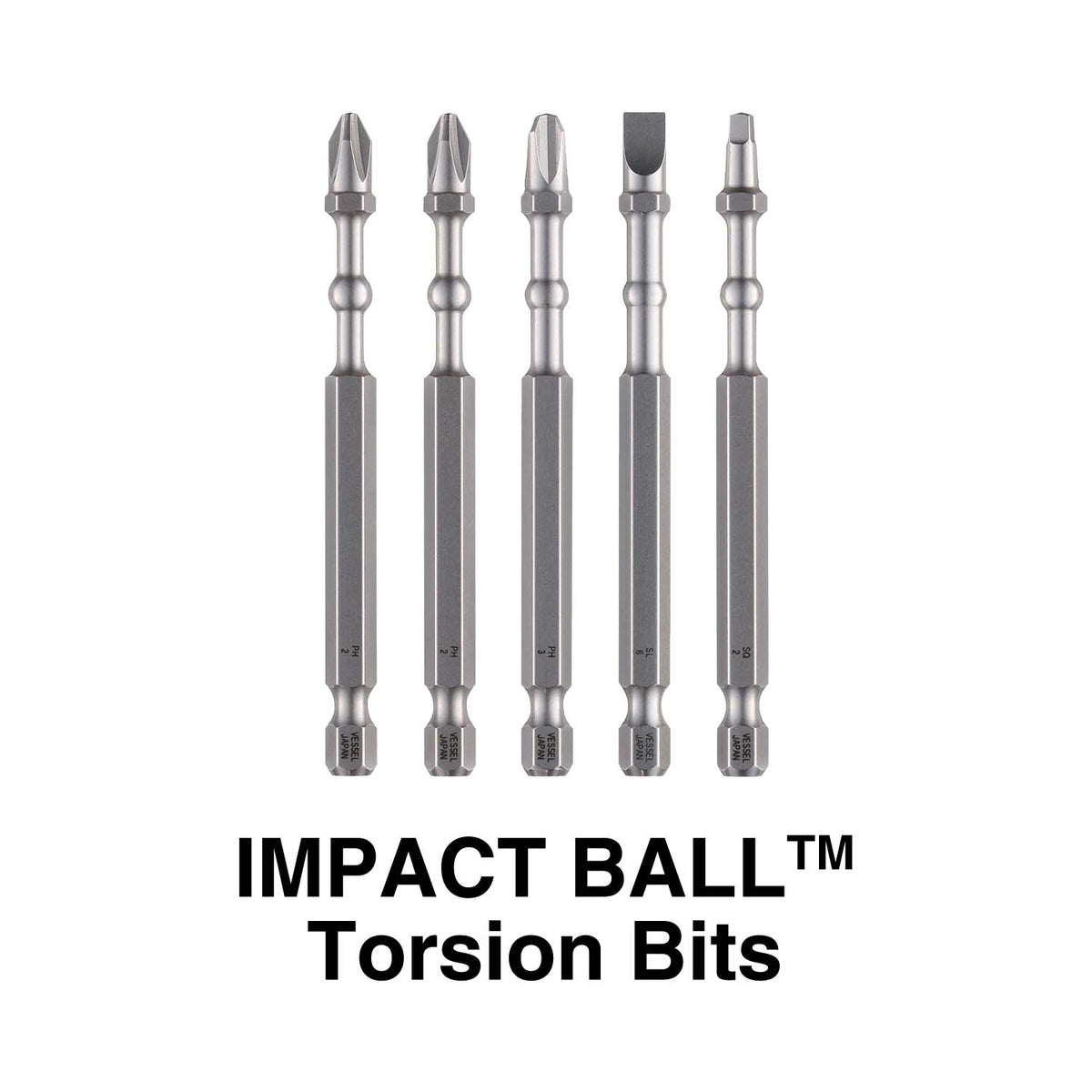 VESSEL e-Assist Screwdriver with 5pc Bit Set