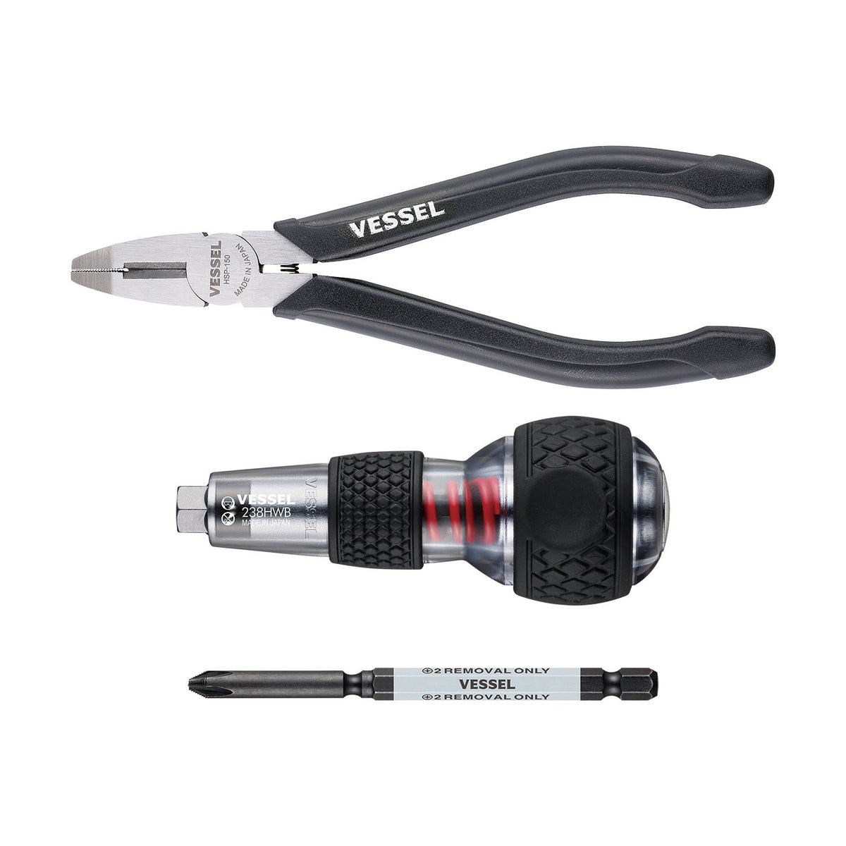 VESSEL Impact & Out Screwdriver Screw Removal Kit