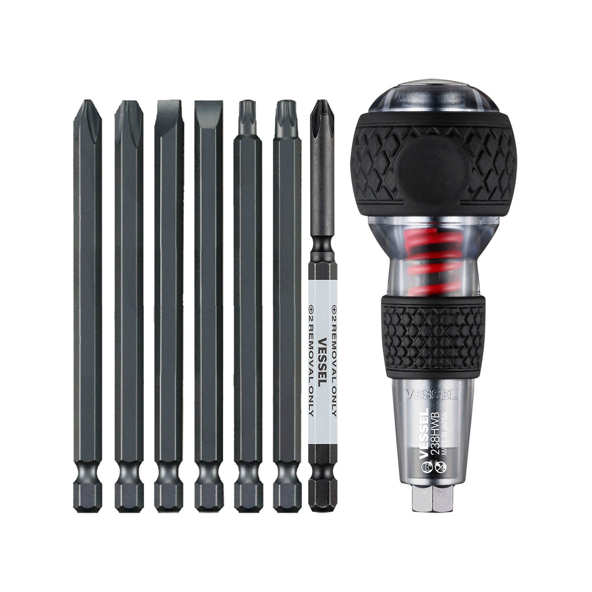 VESSEL IMPACT & OUT Screwdriver & 7pc Bit Set