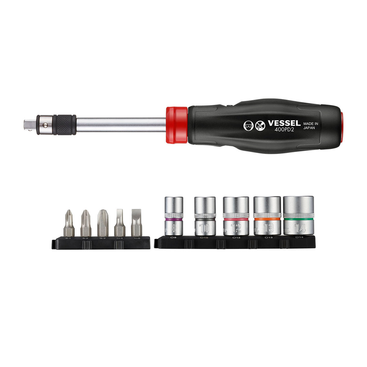 VESSEL 2 Way-Power Driver, 11PC. Set