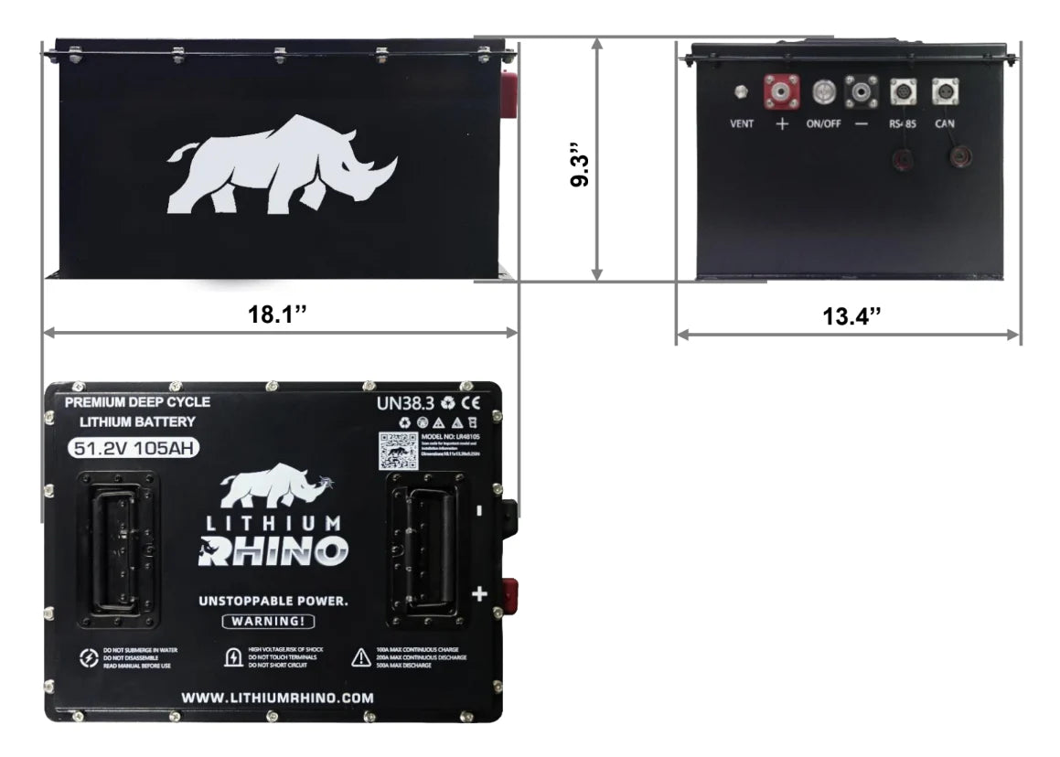 48V 105Ah Lithium Rhino Conversion Kit