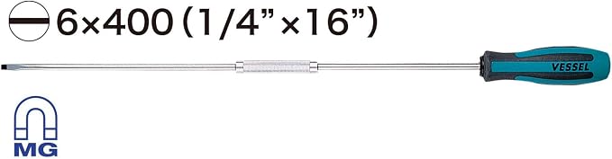 VESSEL Screwdriver Extra Long Flathead SL6
