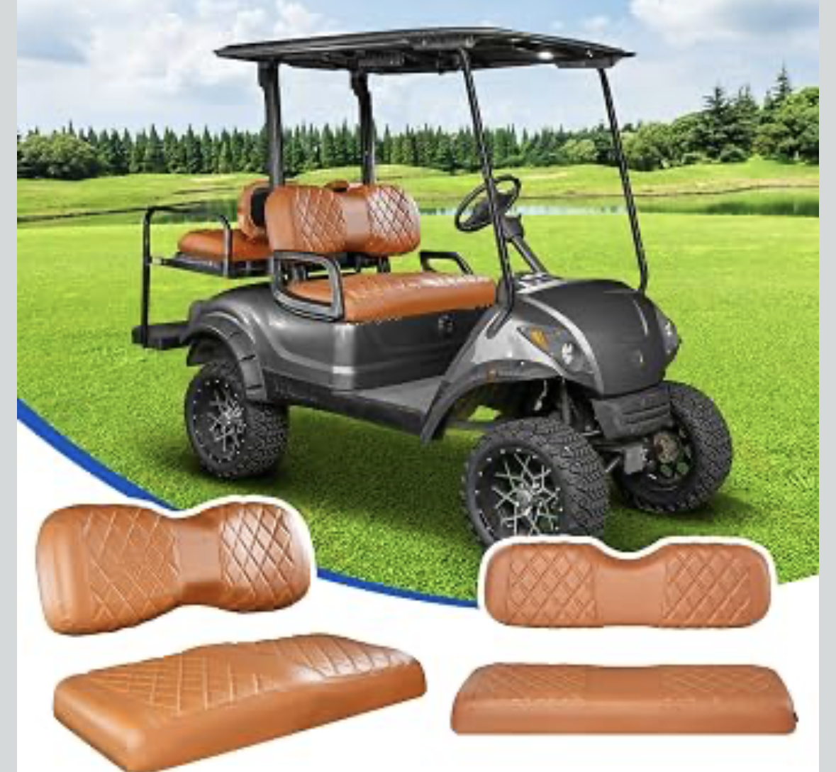 Seat Covers 4 Piece Front & Rear Seat Vinyl - Universal Fit