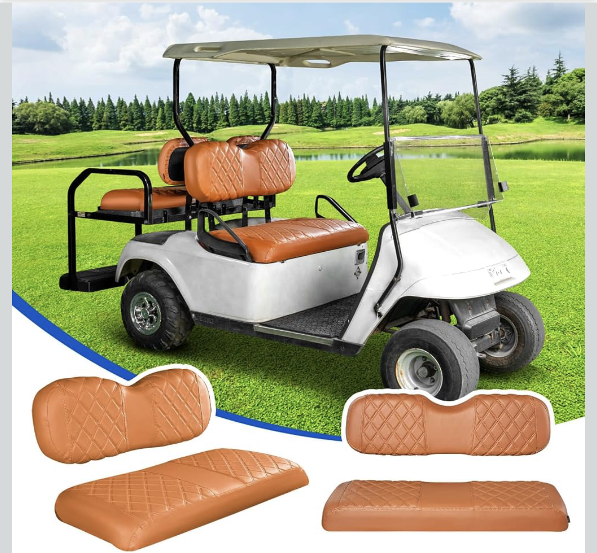 Seat Covers 4 Piece Front & Rear Seat Vinyl - Universal Fit