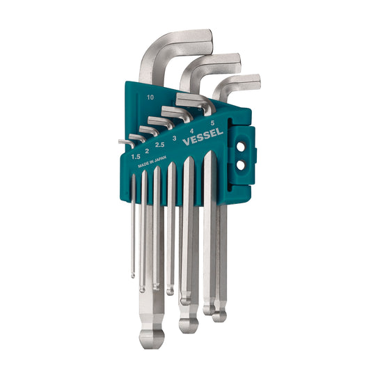 VESSEL 9-PC Stubby Ball Point Allen Wrench Set