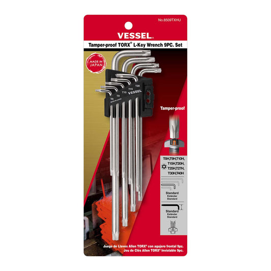 VESSEL Tamper-proof TORX Wrench 9PC.