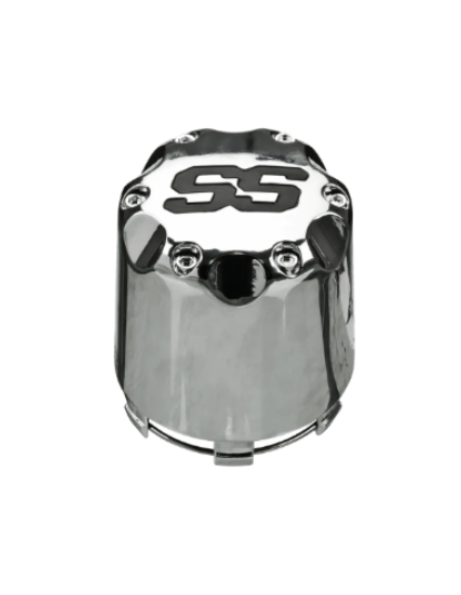 Chrome Snap In Cap w/Black "SS" - Set of 4
