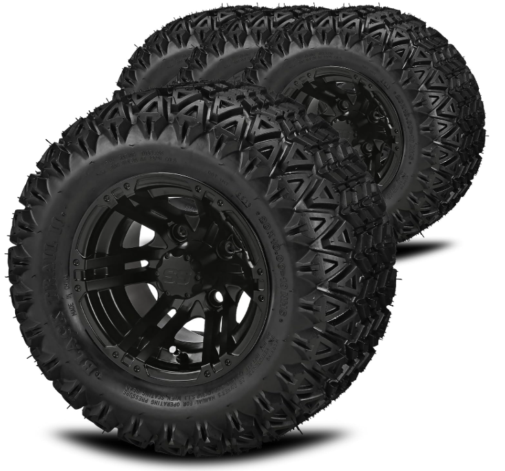 10" Yukon Black/Machined Wheel & Trail II Tire Package