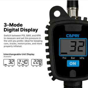 Capri Tools 3-Function Digital Tire Inflator