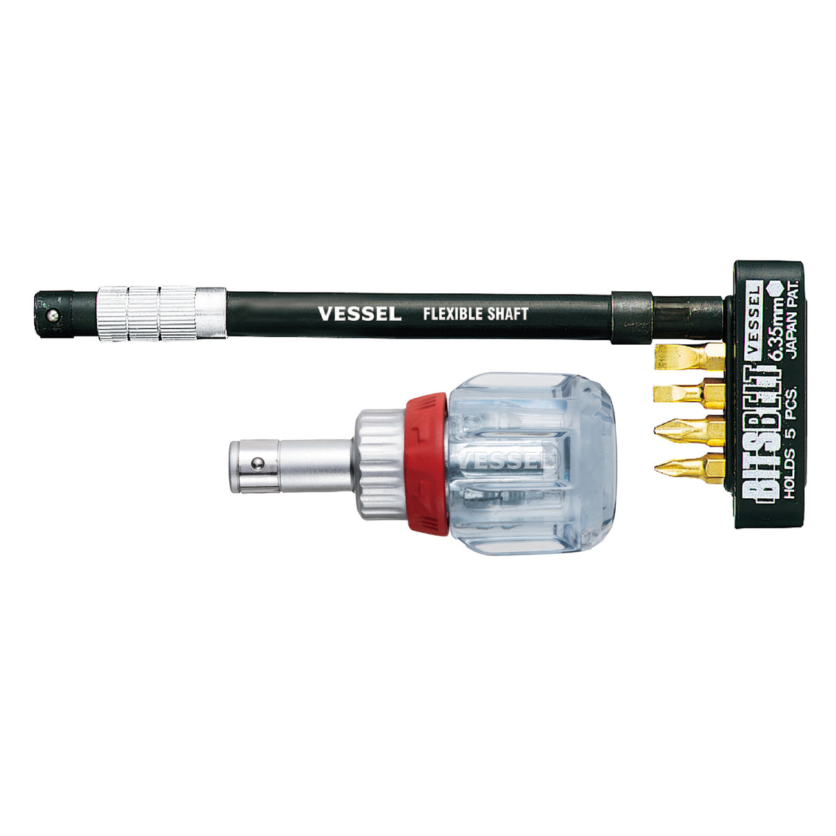VESSEL Ratcheting Screwdriver with Flexible Shaft