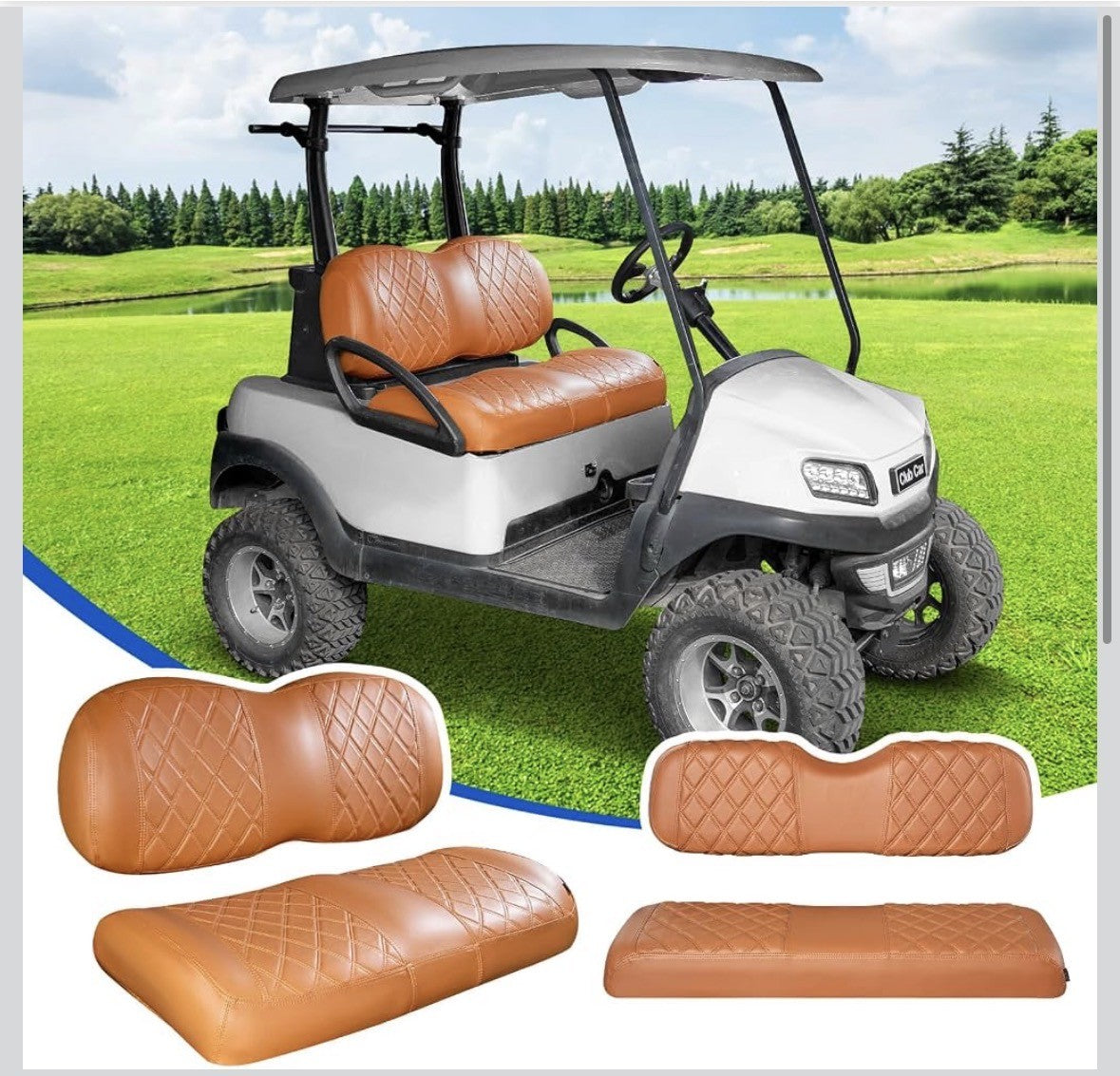 Seat Covers 4 Piece Front & Rear Seat Vinyl - Universal Fit