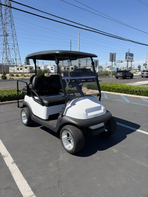 Custom White Club Car Precedent 4-Passenger Golf Cart