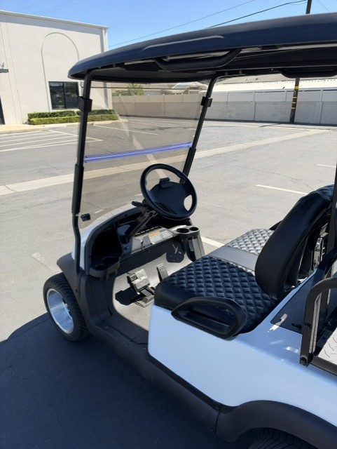 Custom White Club Car Precedent 4-Passenger Golf Cart
