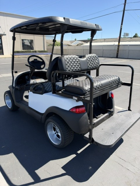Custom White Club Car Precedent 4-Passenger Golf Cart
