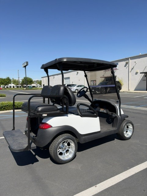 Custom White Club Car Precedent 4-Passenger Golf Cart