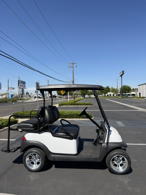 Custom White Club Car Precedent 4-Passenger Golf Cart