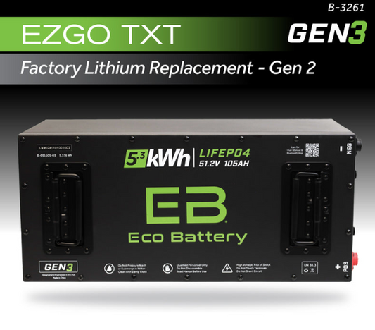 Eco Battery 51V 105Ah Bundle — E-Z-GO TXT