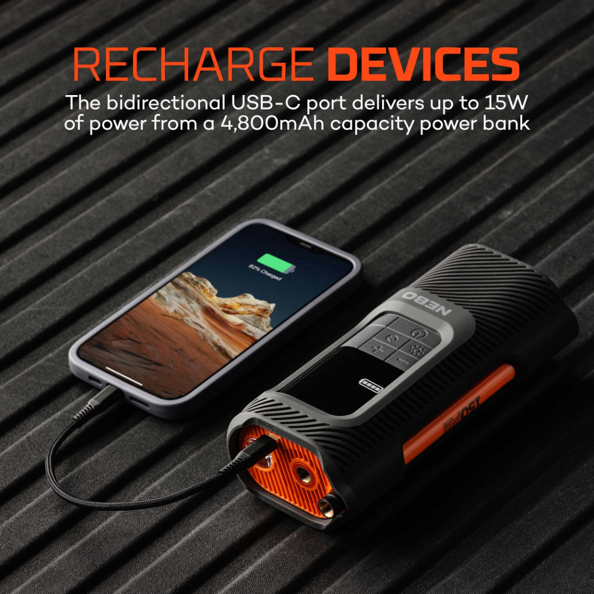NEBO Assist Cordless USB-C rechargeable Mini Air Compressor