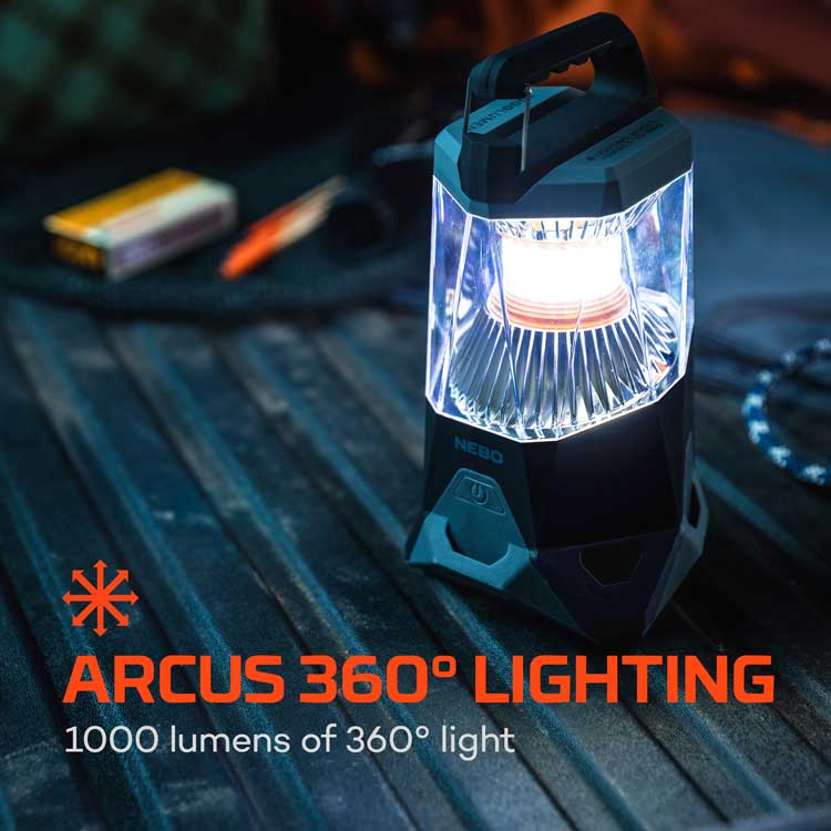NEBO GALILEO 1000 Lumen Rechargeable Battery / D Cell Hybrid Lantern